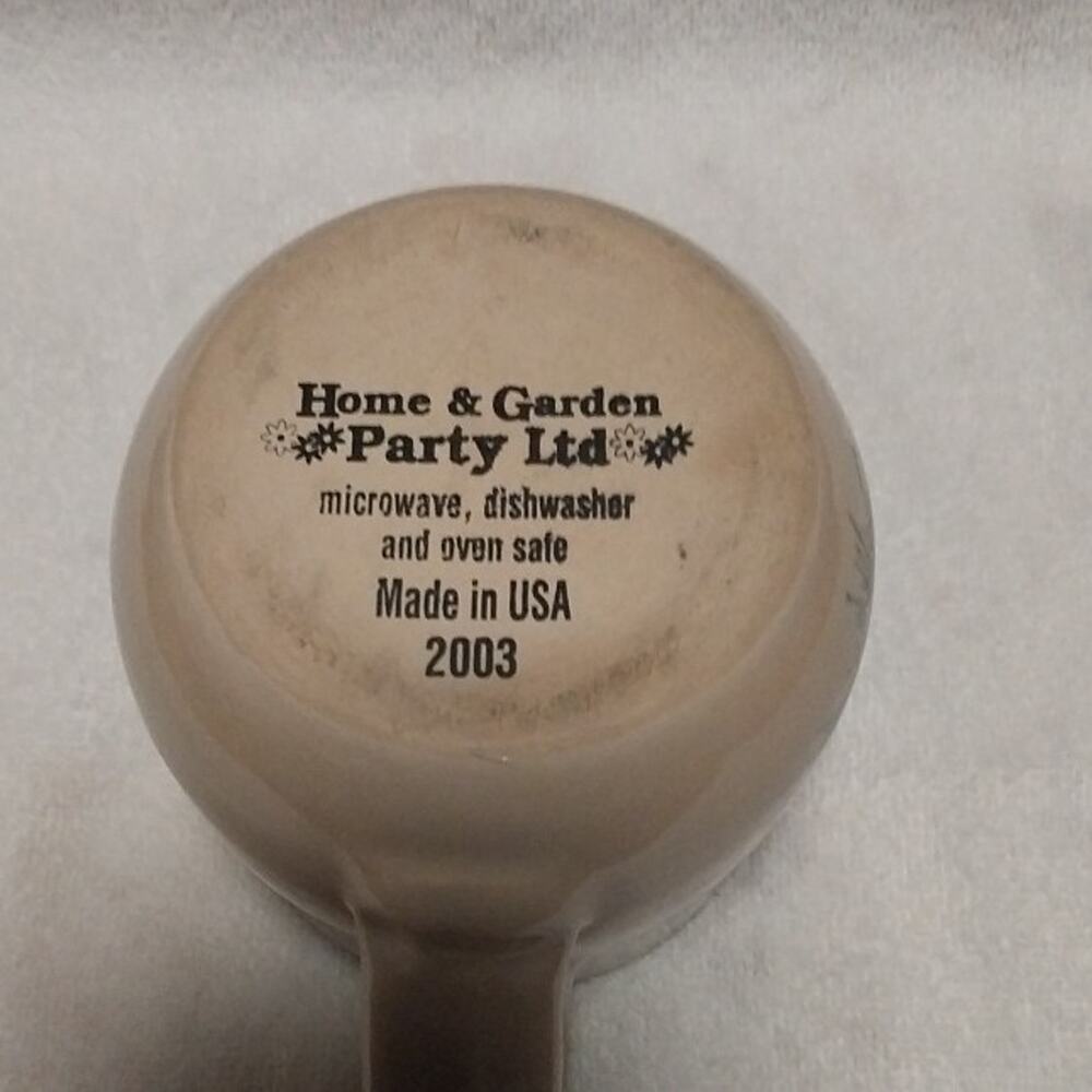 Home & Garden Party Ltd Ceramic Floral Mug Beige Multicolor Handle USA - Picture 5 of 5